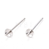 925 Sterling Silver Stud Earring Findings STER-K167-027A-S-1