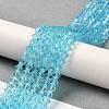 Transparent Electroplate Glass Beads Strands EGLA-A039-T3mm-L20-4