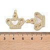 Brass Micro Pave Cubic Zirconia Pendants KK-B083-12G-3