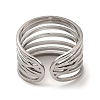 304 Stainless Steel Open Cuff Rings RJEW-Z018-08P-3