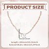 1Pc Glass Rondelle Beaded Necklaces NJEW-LP0007-23Q-2