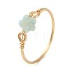Natural Gemstone Beads Finger Rings RJEW-JR01041-4