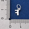 925 Sterling Silver Letter Charms STER-C012-01S-F-3