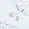 SHEGRACE Rhodium Plated 925 Sterling Silver Ear Studs JE561A-3