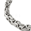 Non-Tarnish 304 Stainless Steel Byzantine Chain Bracelets BJEW-B093-05P-2