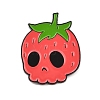 Strawberry Skull Enamel Pins JEWB-C048-02A-EB-1