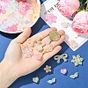 180Pcs 6 Styles Transparent Crackle Acrylic Beads OACR-YW0004-30-5