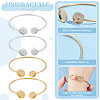 4Pcs 2 Colors 304 Stainless Steel Bangle Makings STAS-UN0053-10-5