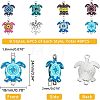 48Pcs 8 Colors Alloy Enamel Connector Charms ENAM-FH0001-38-2