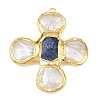 Natural Lapis Lazuli & Shell Pearl Big Pendants KK-H516-24G-02-1