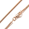 1.5mm Rack Plating Brass Snake Chain Necklaces for Women Men MAK-L044-13RG-2