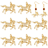 8Pcs Brass Micro Pave Cubic Zirconia Pendants KK-PH0014-77-1