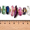 Electroplated Natural Quartz Crystal Beads Strands G-F800-F09-4