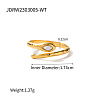 304 Stainless Steel with Cubic Zirconia Cuff Rings FS-WGA1504-04-1