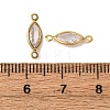 Brass Pave Clear Cubic Zirconia Connector Charms KK-Z121-06G-06-3
