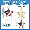 20Pcs Independence Day Alloy Enamel Pendants ENAM-SC0008-28-2