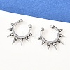 316 Stainless Steel Hoop Nose Rings AJEW-C044-05A-AS-1