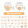 32Pcs 32 Style Alloy Finger Rings Sets with Crystal Rhinestone RJEW-FI0001-04-2