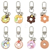 8Pcs Resin & 304 Stainless Steel Bell Pendant Decorations HJEW-YW00345-1