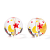 Transparent Handmade Lampwork Beads LAMP-T011-33B-1