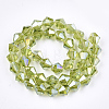 Faceted Bicone Electroplate Glass Beads Strands X-EGLA-Q118-6mm-B18-2