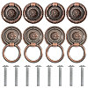8Pcs Flower Zinc Alloy Cabinet Handles AJEW-FH0006-30B-1