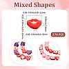 270Pcs 2 Styles Valentine's Day Handmade Polymer Clay Beads CLAY-PA0001-51-2
