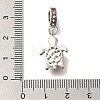 Rack Plating Alloy Rhinestone European Dangle Charms FIND-H005-45P-07-3