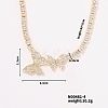 Brass Full Crystal Rhinestone Double Butterfly Pendant Necklaces for Women YR0428-2-1