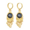 Rack Plating Brass Dangle Earrings for Women EJEW-M260-24G-2