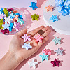  48Pcs 12 Colors Star Silicone Beads SIL-TA0001-56-14