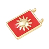 Brass Enamel Pendants KK-L251-01G-D01-2