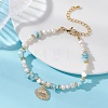 Brass Charm Bracelets BJEW-JB13792-1