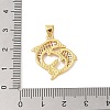 Brass Micro Pave Cubic Zirconia Pendants KK-E111-41G-02-3