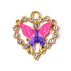 304 Stainless Steel Rhinestone Pendants STAS-OY015-36G-02-1