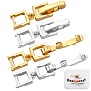 Beebeecraft 6Pcs 2 Colors Brass Fold Over Clasps KK-BBC0013-50-1