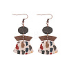 Alloy with Imitation Leather Dangle Earrings FS-WG30D02-12-1