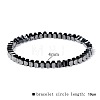 Synthetic Non-magnetic Hematite Beads Stretch Bracelets for Men RL7655-16-1