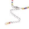 Handmade Millefiori Glass Beads Anklets AJEW-AN00341-04-3