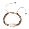 Shell and Coconut Bead Bracelets for Women BJEW-JB11515-3