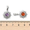 Natural Mixed Stone Pendants PALLOY-JF05607-02-3