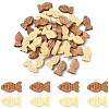40Pcs 2 Colors Dyed Wooden Beads WOOD-CJ0002-68-1