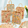 16Pcs 4 Styles Flower Print Paper Bags with Handles ABAG-BBC0001-30-3