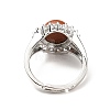Synthetic Goldstone Adjustable Rings RJEW-P043-02P-19-3