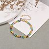 Brass Enamel Cobs Chains Bracelets BJEW-JB05744-5