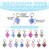 30Pcs 3 Styles Natural Colorful Tourmaline Dice Charms PALLOY-TA00370-4