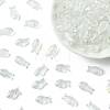 100Pcs Electroplate Transparent Glass Beads EGLA-YW0005-28G-1