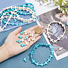 6 Strands 2 Colors Synthetic Turquoise Beads Strands TURQ-DC0001-02-3