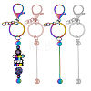 3Pcs 3 Color Metal Bar Beadable Keychain for Jewelry Making DIY Crafts KEYC-FH0001-41-1
