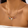 Alloy Enamel with Rhinestone Pendant Bib Necklaces FS-WGEB151-01-1
